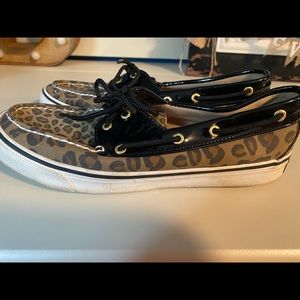 Leopard Sperry Boat Shoes